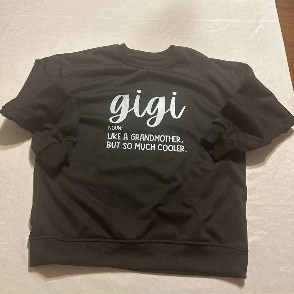 Black 'Gigi' Graphic Sweatshirt